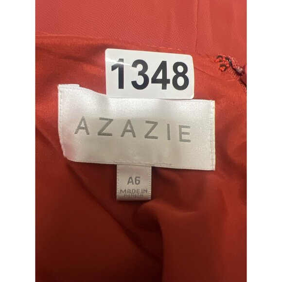 Wedding Guest Rust Sleeveless Evening Gown With Side Slit & Open Back Design - Picture 9 of 13